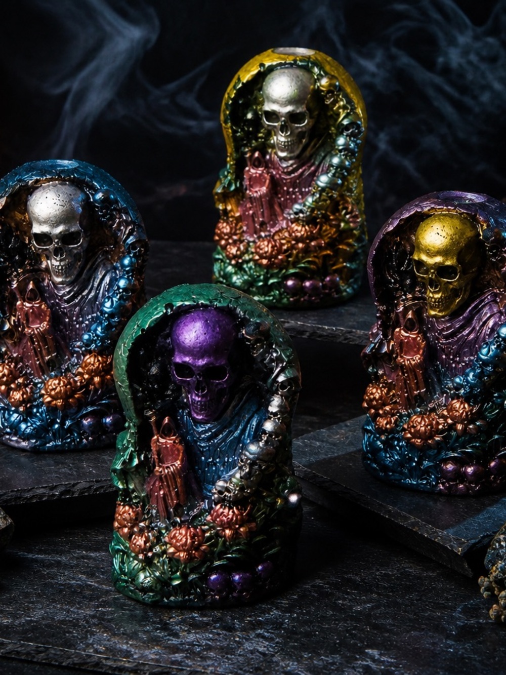 Multicolor Gothic Skull Shrine Figurine - Home Accents